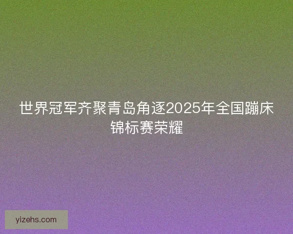 世界冠军齐聚青岛角逐2025年全国蹦床锦标赛荣耀